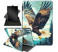 Case for 13 Inch Microsoft Surface Pro 11/10/9,360 Degree Rotating Stand Smart Protective Case for urface 11th Edition AI 2024/Pro 9 5G 13" 2022,Forest and Bald Eagle