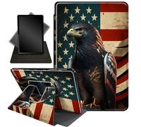 Case for 13 Inch Microsoft Surface Pro 11/10/9,360 Degree Rotating Stand Smart Protective Case for urface 11th Edition AI 2024/Pro 9 5G 13" 2022,American Flag Eagle