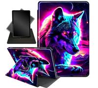Case for 13 Inch Microsoft Surface Pro 11/10/9,360 Degree Rotating Stand Smart Protective Case for urface 11th Edition AI 2024/Pro 9 5G 13" 2022,Purple Starry Wolf