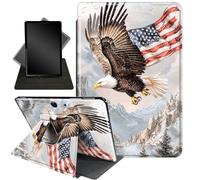 Case for 13 Inch Microsoft Surface Pro 11/10/9,360 Degree Rotating Stand Smart Protective Case for urface 11th Edition AI 2024/Pro 9 5G 13" 2022,American Flag Eagle