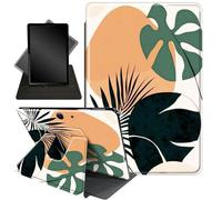 Case for 13 Inch Microsoft Surface Pro 11/10/9,360 Degree Rotating Stand Smart Protective Case for urface 11th Edition AI 2024/Pro 9 5G 13" 2022,Tropical Green Leaves