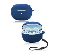 Case for 1MORE Ear Clip S20 Wireless Earbuds, yystao Soft Silicone Protective Cover compatible with 1MORE Ear Clip S20, With Lanyard, Dustproof, Shockproof & Durable, Blue