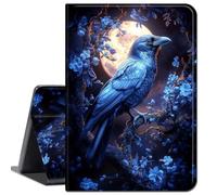 Case for 2024 New Amazon Fire HD 8 & 8 Plus Tablet (12th Generation/10th Generation, 2024/2022/2020 Release),Slim Soft Shockproof TPU Silicone Protective Back Shell Case,Blue Crows and Moon