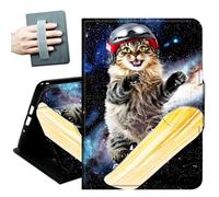 Case for 2026/2024 Release Samsung Galaxy Tab A11/A9 8.7 Inch,with Hand Straps and Auto Wake/Sleep PU Leather Slim Multiple Angles Stand Smart Cover for Galaxy Tab A11/A9,Cute Starry Skys Cat