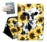 Case for 2026/2024 Release Samsung Galaxy Tab A11/A9 8.7 Inch,with Hand Straps and Auto Wake/Sleep PU Leather Slim Multiple Angles Stand Smart Cover for Galaxy Tab A11/A9,Cows and Butterfly