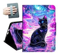 Case for 2026/2024 Release Samsung Galaxy Tab A11/A9 8.7 Inch,with Hand Straps and Auto Wake/Sleep PU Leather Slim Multiple Angles Stand Smart Cover for Galaxy Tab A11/A9,Purple Pink Galaxys cat
