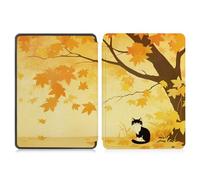 Case for 6.8” Kindle Paperwhite 11th Generation 2021- Premium Lightweight PU Leather Cover with Auto Wake/Sleep for Kindle Paperwhite 2021 E-reader, Kitten Maple Leaf
