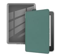 Case for 6.8" Kindle Paperwhite (11th Generation-2021 Release), Ultra Clear Soft Flexible Transparent TPU Back Cover with Auto Sleep/Wake for Kindle Paperwhite (MODEL NO. M2L3EK), Dark Green