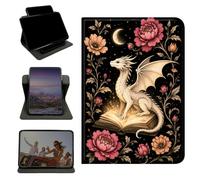 Case for 6.8" Kindle Paperwhite (11th Generation 2021) & Signature Edition | 360 Degree Rotating Stand with Multi-Angle Vertical & Horizontal Viewing Shockproof Protective Shell, Dragon Peony