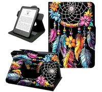 Case for 6" All New Kindle 10th Generation 2019 Release, 360 Degree Rotating Stand Cover with Hand Strap, Auto Sleep/Wake,Colorful Dream Catcher