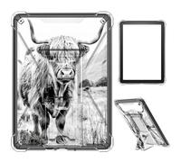 Case for 6" All New Kindle 10th Generation 2019 Release,Clear TPU Shockproof Stand Bumper Back Cover Transparent Case for Kindle 10th Gen 2019,Highland Cow on Isle of