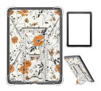 Case for 6" All New Kindle 10th Generation 2019 Release,Clear TPU Shockproof Stand Bumper Back Cover Transparent Case for Kindle 10th Gen 2019,Orange Black Floral