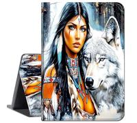 Case for 6" All New Kindle 10th Generation 2019 Release,Slim Soft Shockproof TPU Silicone Protective Back Shell Case for Kindle 10th Gen 2019,Woman and Wolfs