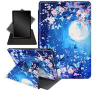 Case for 6" All-New Kindle (11th Generation, 2022 Release),360 Degree Rotating Stand Smart Protective Cover Case,ONLY Fit 6 inch Basic Kindle 11th Generation 2022 Release,Blue Moon and Butterfliy