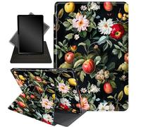 Case for 6" All-New Kindle (11th Generation, 2022 Release),360 Degree Rotating Stand Smart Protective Cover Case,ONLY Fit 6 inch Basic Kindle 11th Generation 2022 Release,Apples Fruits Flowers