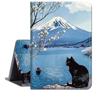 Case for 6" Amazon Kindle 10th Gen 2019 Released,Slim Lightweight Smart Shell Stand Cover with Auto Wake/Sleep for Kindle 10th Gen 2019,Black Cat and Blossom