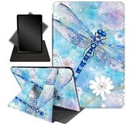 Case for 6" Amazon Kindle 10th Generation (2019 Released),Mxfdegf 360 Degree Swiveling Stand Protective Cover with Auto Sleep/Wake,for 6" Kindle 10th Gen 2019,Cute Dragonfly Flower