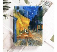 Case For 6" Amazon Kindle（2019, Model: J9G29R)10Th Generation Pu Leather Case For Amazon Kindle (10Th) Smart Sleep/Wake Kindle Cover - Cafe Terrace - Van Gogh
