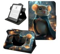 Case for 6" Amazon Kindle Paperwhite 10th Generation (2018 Release), 360 Degree Rotating Stand Cover with Hand Strap, Auto Sleep/Wake,Cute Little Mouse