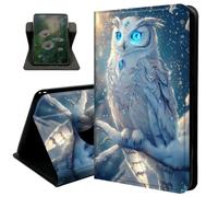 Case for 6" Kindle 10th Generation 2019 Release,with Auto Sleep/Wake 360 Degree Rotating Swivel Adjustable Stand Cover for Kindle 10th Gen 2019,Cute Blue Owl