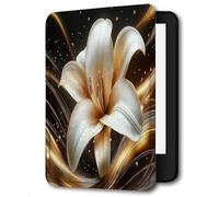 Case for 6" Kindle 11th Generation 2024 and 2022,Premium PU Leather Smart Cover with Auto Sleep/Wake for Kindle,Line Lily