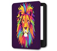 Case for 6" Kindle 11th Generation 2024 and 2022,Premium PU Leather Smart Cover with Auto Sleep/Wake for Kindle,Cool Lion