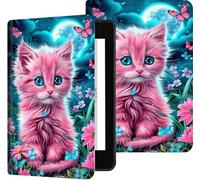 Case for 6" Kindle(2019 Release, Model: J9G29R 10th Generation, Slim Lightweight Durable Cover for Amazon Kindle 10th, Shockproof PU Leather Case with Stand & Auto Sleep/Wake, Pink Cute Cat
