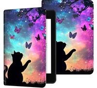 Case for 6" Kindle(2019 Release, Model: J9G29R 10th Generation, Slim Lightweight Durable Cover for Amazon Kindle 10th, Shockproof PU Leather Case with Stand & Auto Sleep/Wake, Butterfly Cat