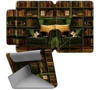 Case for 6" Kindle Basic 11th Generation 2022/2024 Model No. RS23CV/C2V2L3 | PU Leather Shell Shockproof Protective Fun Kickstand Tablet Cover Accessories with Magnetic Closure, Sofa BooksC at