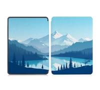 Case For 6" Kindle Paperwhite 10th Generation (Model No.PQ94WIF) 2018 Released PU Leather Case smart Sleep/Wake Kindle Paperwhite 10th Cover,Lake Mountains
