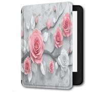 Case for 6" Kindle Paperwhite 5/6/7th Generation Case 2012,2013,2015,2016 Version (Model: EY21 / DP75SDI),Slim PU Leather Hard Cover for Kindle Paperwhite 6 inch,Twig Rose