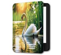 Case for 6" Kindle Paperwhite 5th/6th/7th Generation 2012/2013/2015,Lightweight PU Cover Fit Old Generation Kindle Paperwhite 5 6 7 Gen,Swan On The Lake