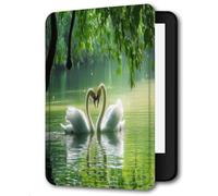 Case for 6" Kindle Paperwhite 5th/6th/7th Generation 2012/2013/2015,Lightweight PU Cover Fit Old Generation Kindle Paperwhite 5 6 7 Gen,Swan On The Lake