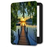 Case For 6" Paperwhite 10th Generation (Model No.PQ94WIF) 2018 Released PU Leather Case Paperwhite smart Sleep/Wake Paperwhite Cover,Lake Wooden Bridge