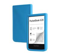 Case for 6" Pocketbook Basic Lux 4, Slim Liquid Silicone, 3-Layer Full Covered Soft Gel Rubber, Non-Slip Grip Shockproof Protective Cover for Pocketbook Basic Lux 4 6 inch, Blue