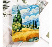 Case for 7'' All-New Kindle Paperwhite 12th Gen and Kindle Colorsoft Signature Edition 2024 Release,Lightweight PU Leather Case Smart Cover Auto Wake/Sleep,Van Gogh Clouds Wheat Field Pine Trees