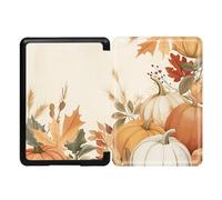 Case for 7'' All-New Kindle Paperwhite 12th Generation and Kindle Colorsoft Signature Edition 2024 Release - Lightweight PU Leather Print Case Smart Cover Auto Wake/Sleep, Autumn Pumpkin Maple Leaves