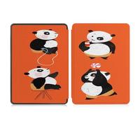 Case for 7" Kindle Paperwhite 12th Gen 2024 and Kindle Colorsoft Signature Edition, Premium PU Leather Protective Cover with Auto Wake/Sleep, Cartoon Panda