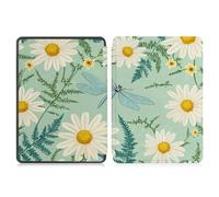 Case for 7" Kindle Paperwhite 12th Gen 2024 and Kindle Colorsoft Signature Edition, Premium PU Leather Protective Cover with Auto Wake/Sleep, Daisy Dragonfly