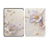 Case for 7" Kindle Paperwhite 12th Gen 2024 and Kindle Colorsoft Signature Edition, Premium PU Leather Protective Cover with Auto Wake/Sleep, Elegant Floral