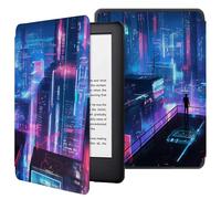 Case For 7" Kindle Paperwhite 12Th Gen 2024&Kindle Colorsoft Signature Edition 2024, Lightweight Pu Protective Shell Cover With Auto Wake/Sleep, Cyberpunk City