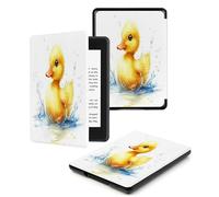 Case for 7" Kindle Paperwhite 12th Generation 2024 and for Kindle Colorsoft Signature Edition, Lightweight Shell Cover with Auto Wake/Sleep, Cute Yellow Duck