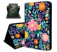 Case for 7" Kindle Paperwhite 12th Generation 2024 & Kindle Colorsoft 2024/2025, with Auto Sleep/Wake 360 Degree Rotating Swivel Adjustable Stand Cover,Bright Colorful Flower