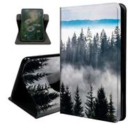 Case for 7" Kindle Paperwhite 12th Generation 2024 & Kindle Colorsoft 2024/2025, with Auto Sleep/Wake 360 Degree Rotating Swivel Adjustable Stand Cover,Nature Mountain Forest
