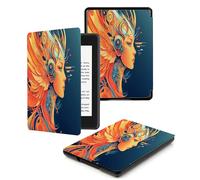 Case for 7" Kindle Paperwhite (12th Generation-2024)Kindle Colorsoft Signature Edition 2024,PU Leather Shell Cover with Auto Sleep/Wake for kindle Paperwhite 2024 E-Reader Case,Orange Phoenix Goddess