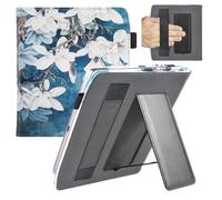 Case for 7" Pocketbook Era Color Ereader 2024 & 7" Pocketbook Era Ereader 2022, Slim PU Shell Cover with Stand, Hand Strap, Auto-Wake/Sleep Feature, Flower