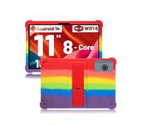Case for Ainmel A6h A 11 Inch Tablet,Soft Silicone Cover,with Folding Stand,Lightweight Shockproof,Anti-Scratch,All-Around Protection,Rainbow