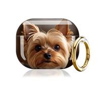 Case for AirPod Pro 3 Case 2025, Slim Shockproof Protective Cover with Keychain Ring, Wireless Charging Compatible, Stylish Durable Design for Women(Yorkshire Terrier Dog)