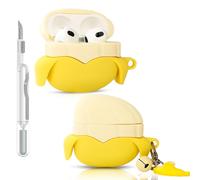 Case for AirPods 3rd Generation | for AirPods 3 | Silicone Protective Cover | Cute Cartoon Skin Design | with Cleaning Pen Kit | Various Styles Wireless Earbuds Case for Boys Girl Teen (PPbanana)
