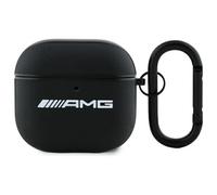 Case For AirPods 4 Mercedes AMG Genuine Leather Black